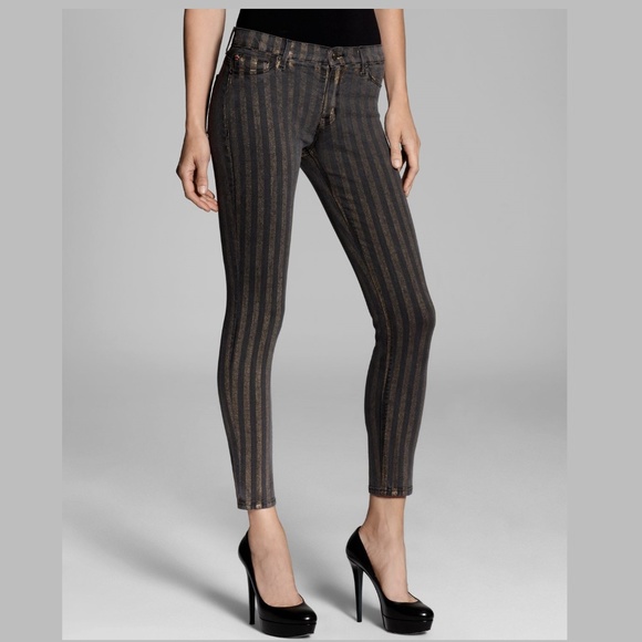 hudson striped jeans